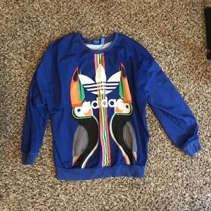 Adidas tropical print long sleeve top